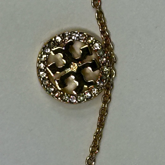 Tory Burch Gold Medallion Necklace w/Matching Earrings - Picture 2 of 6